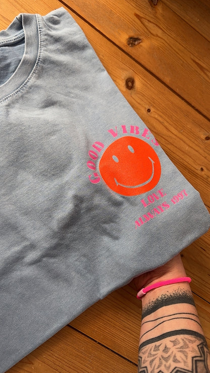 T-SHIRT GOOD VIBES PREMIUM + RÜCKENPRINT