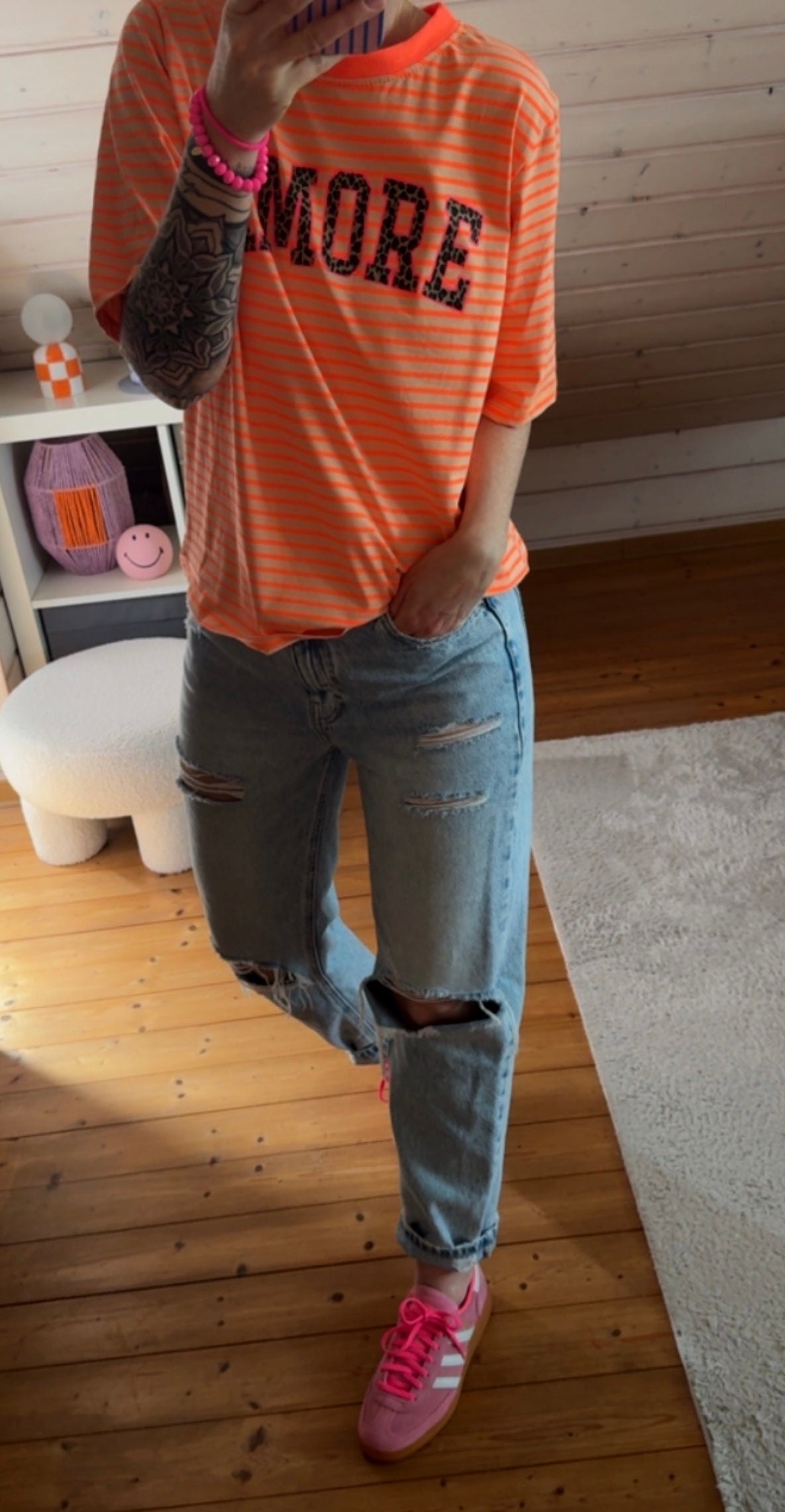 BASIC T-Shirt 5 FARBEN COLOUR BLOCK AMORE LEO 9 FARBEN