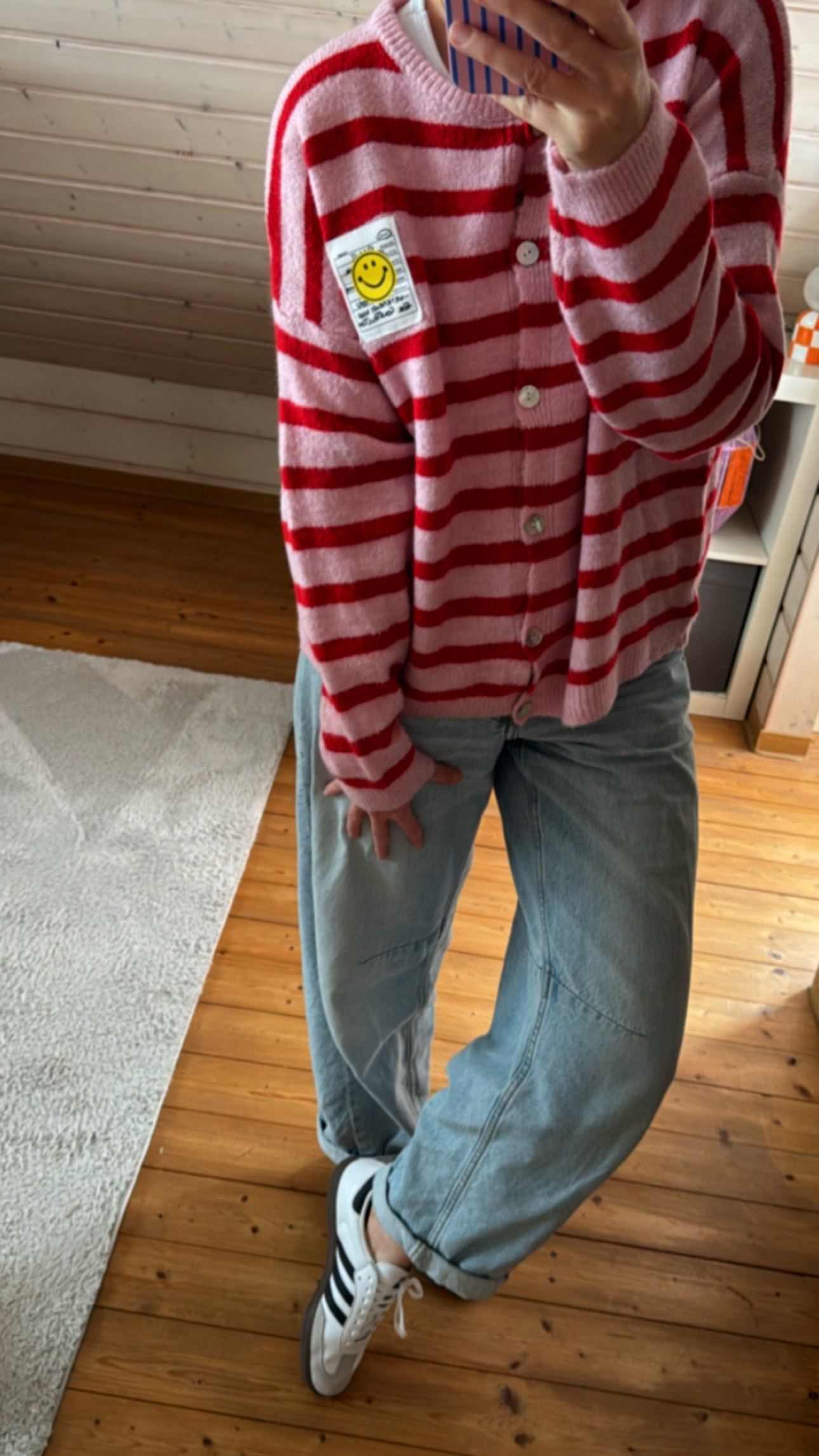 Cardigan COLOUR Block Smile Onsesize