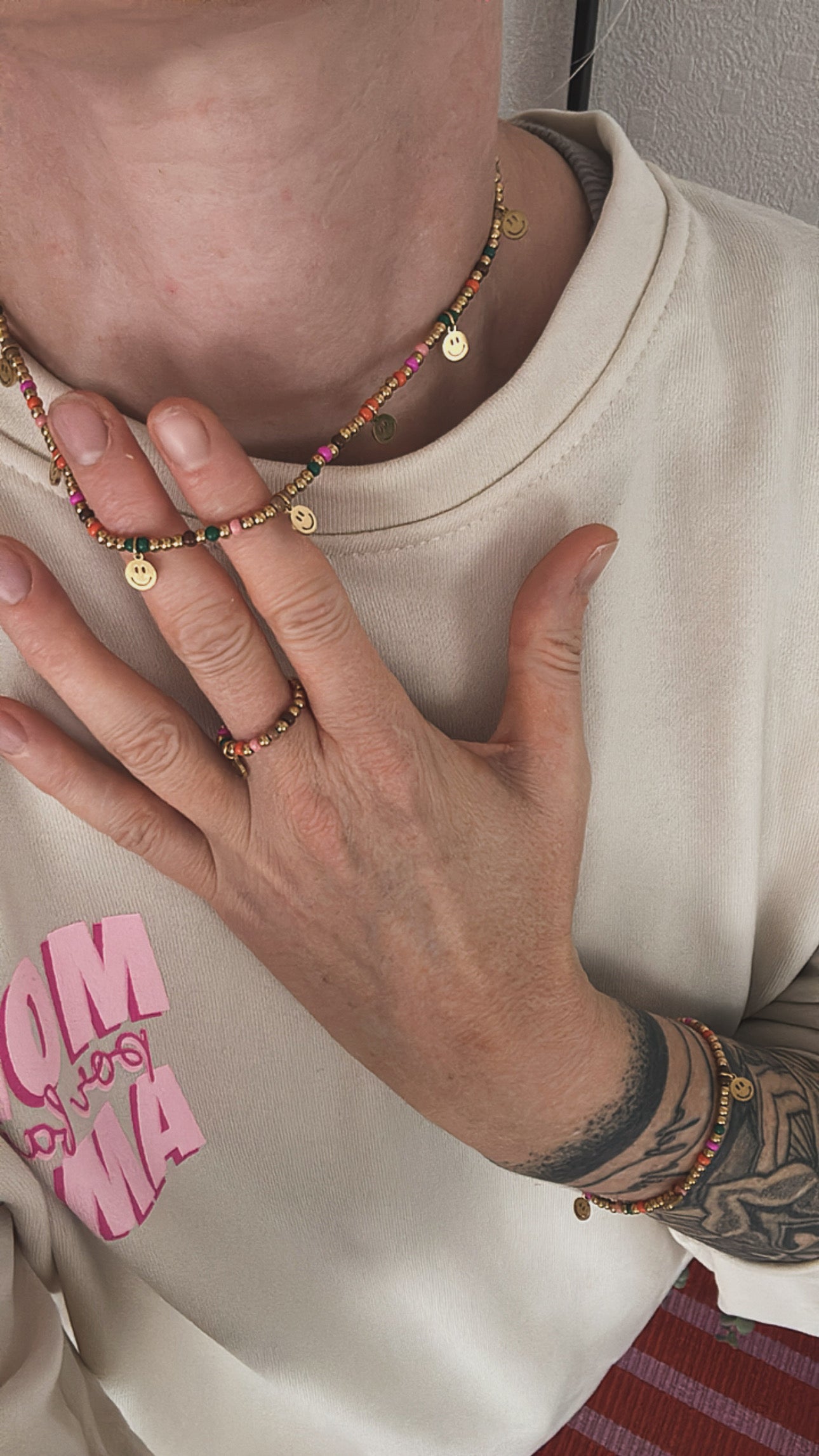 Kette Armband Ring HAPPY