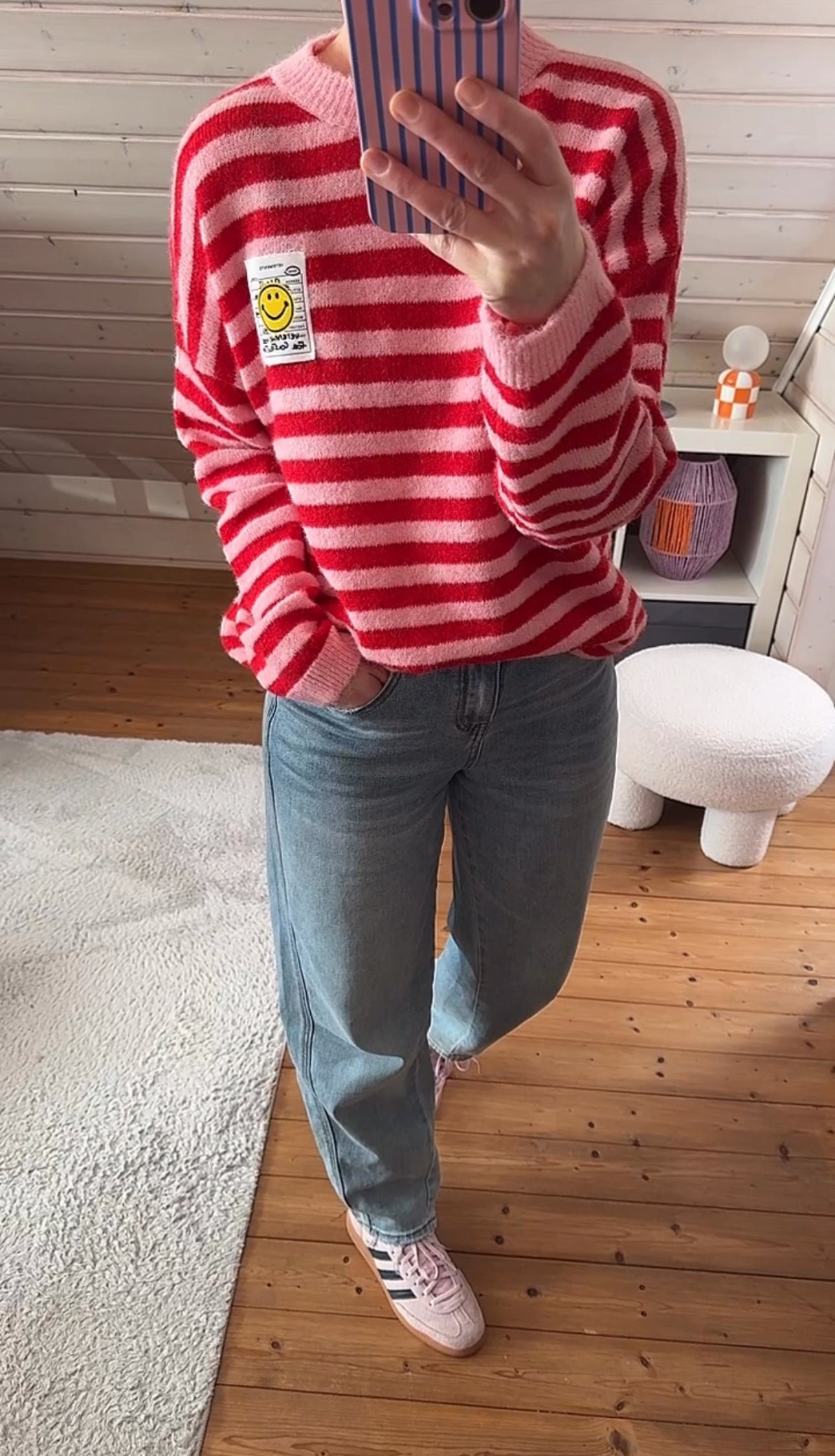 Pullover COLOUR Block Smile Onsesize