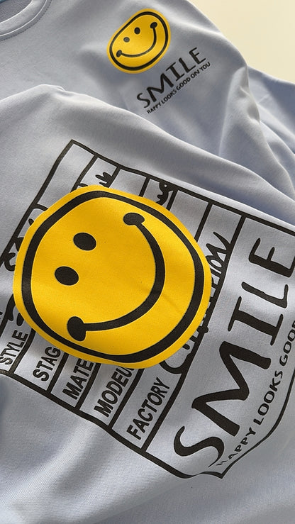 SWEATER SMILE / 3 Farben / RÜCKENPRINT