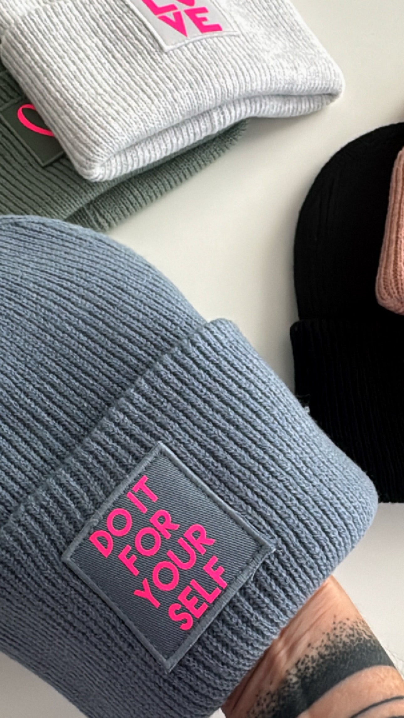 Unisex Strick Mütze Neon Statement