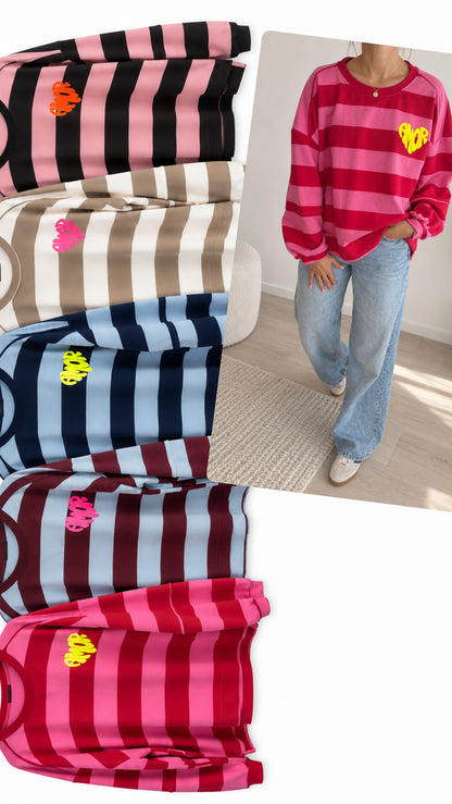 SWEATER PREMIUM TERRY AMOR CLUB 6 Farben