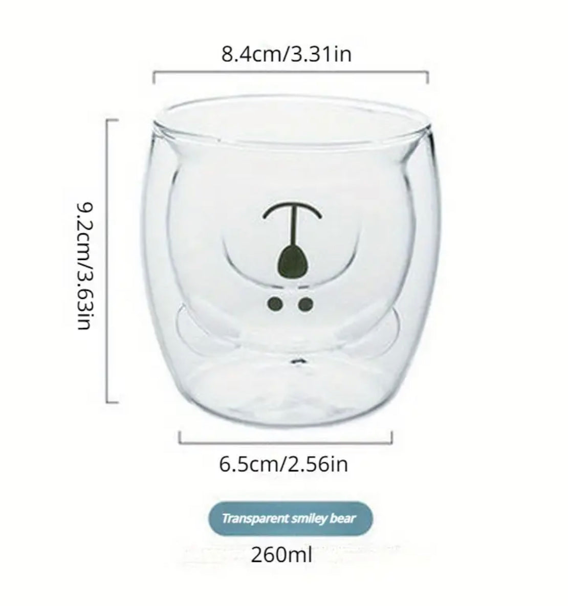 GLAS TRINKGLAS BÄR LOVE SMILE AB 99€ GESCHENKT