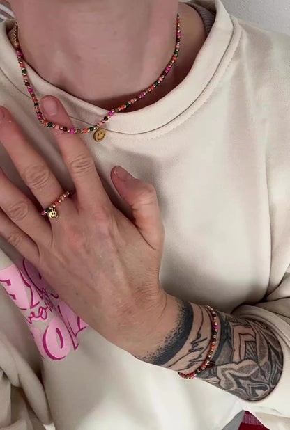 Kette Armband Ring HAPPY