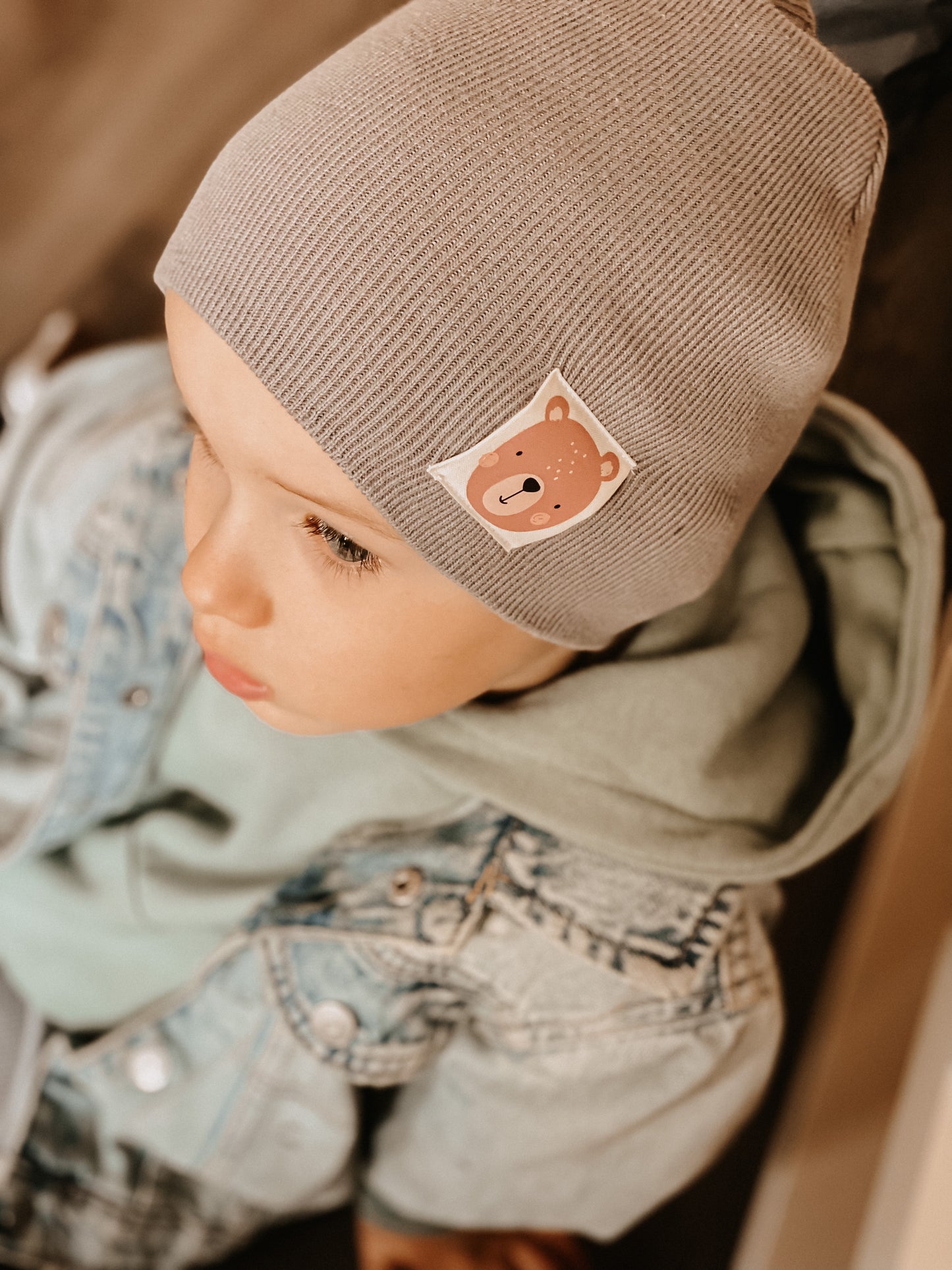 Kids Ribbed Beanie Bio Baumwolle