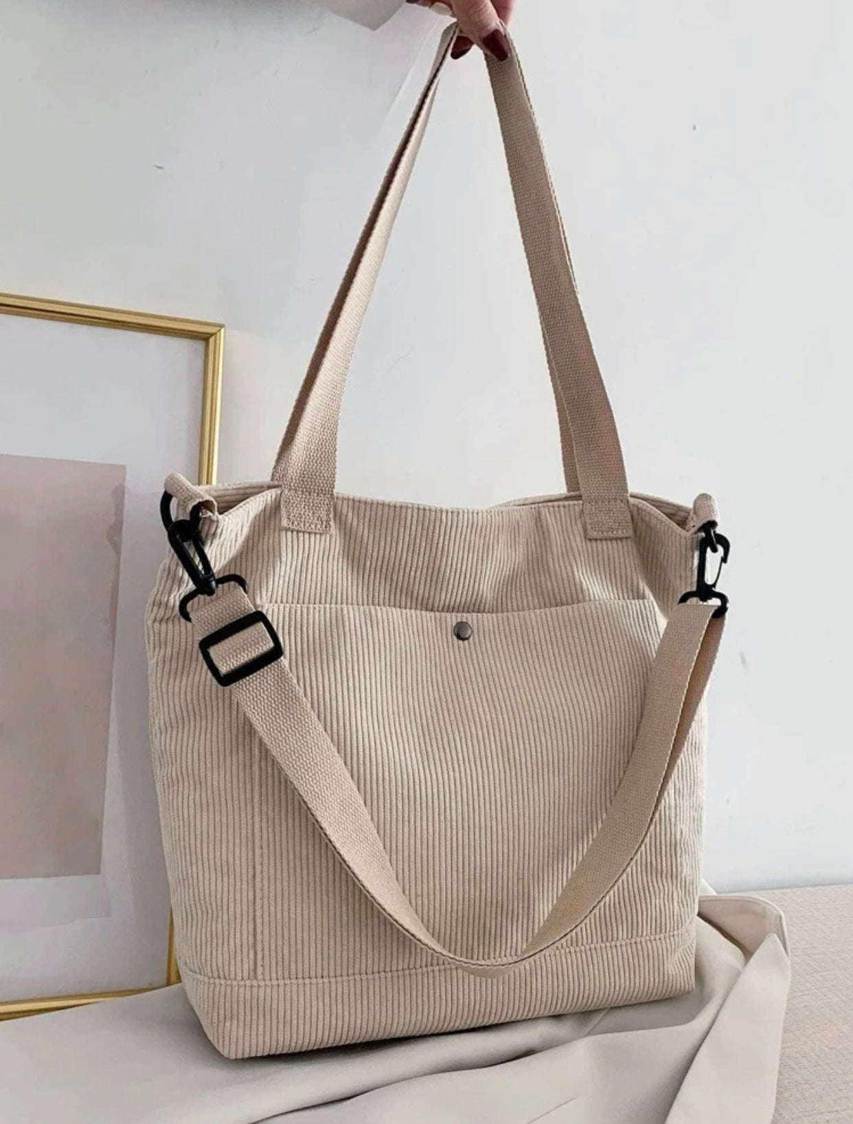 TASCHE UMHÄNGETASCHE CORD MAXI