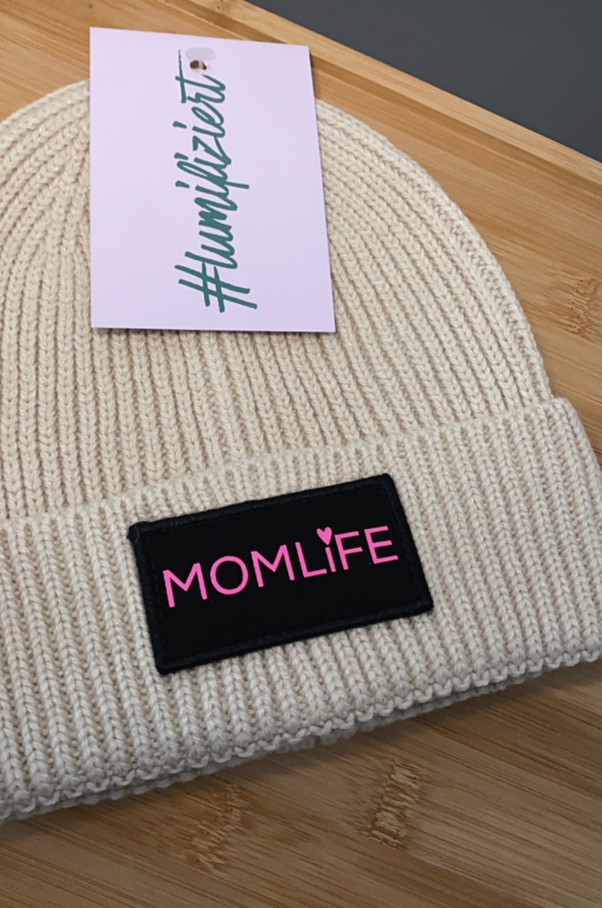 Mommy / Kids Strick-Beanie Label Up