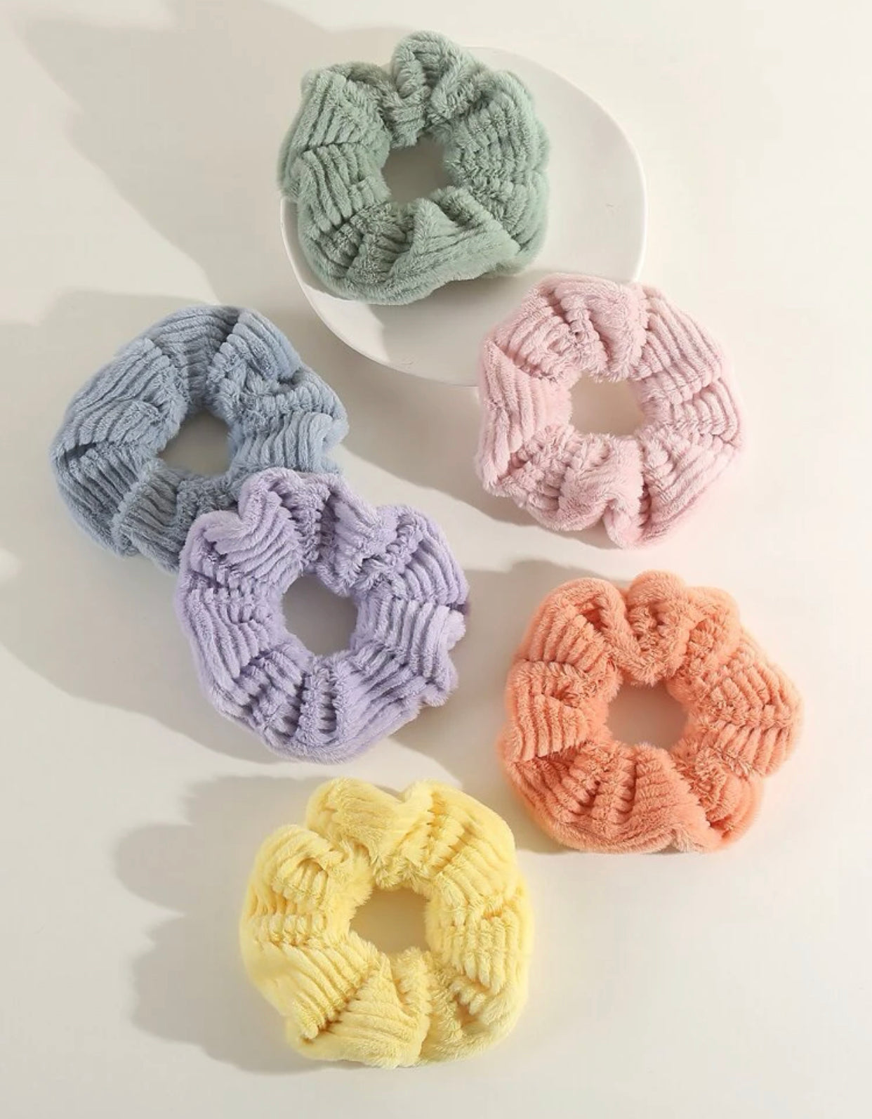 HAARGUMMIS SCRUNCHIES 6ER SET PASTELL