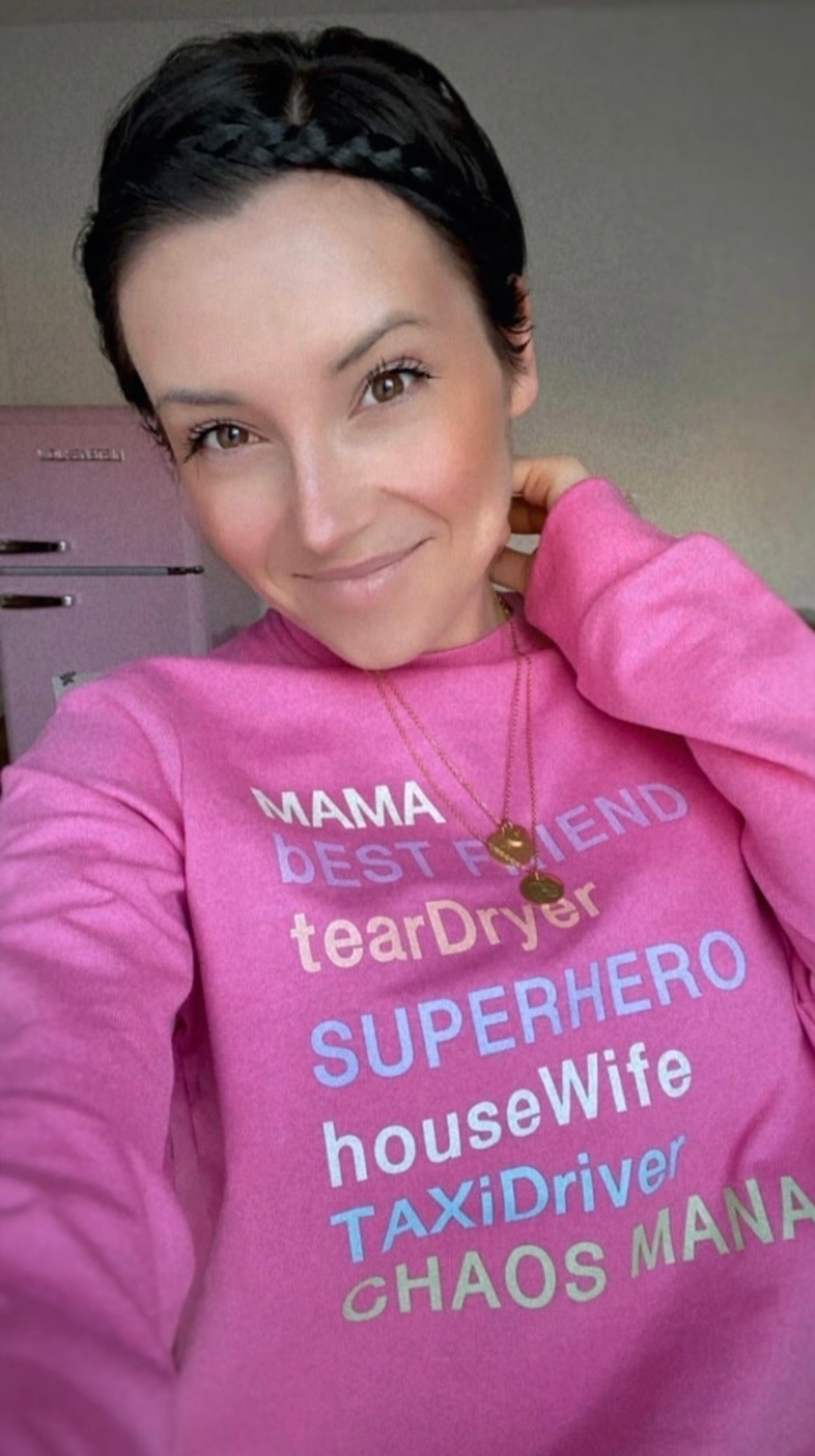 DAMEN SWEATER *MAMA SUPERHERO RAINBOW*