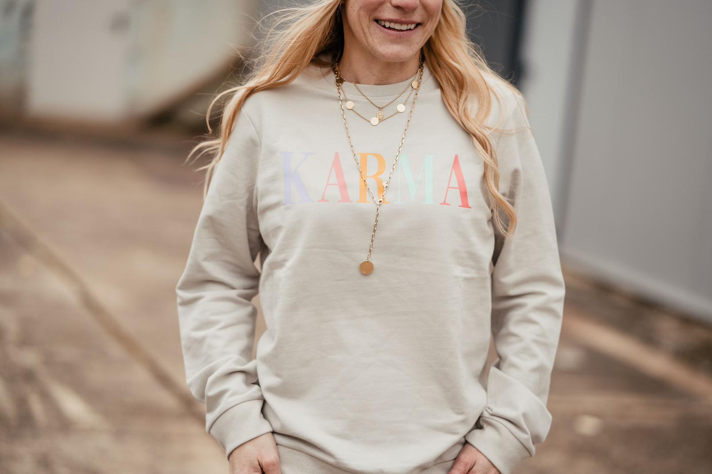 UPGRADE CANDY LETTERING SWEATER