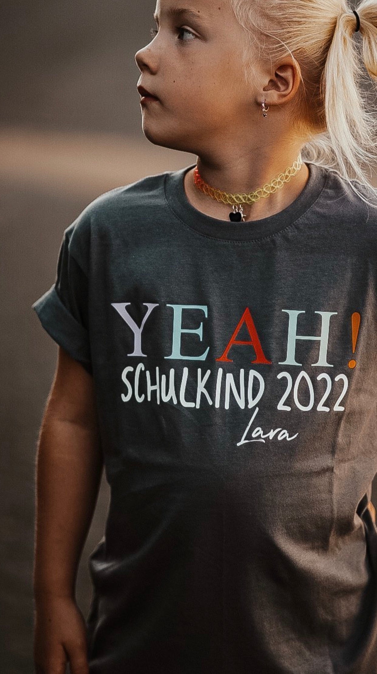 KIDS BASIC T-SHIRT - YEAH! SCHULKIND - CANDY LETTERING