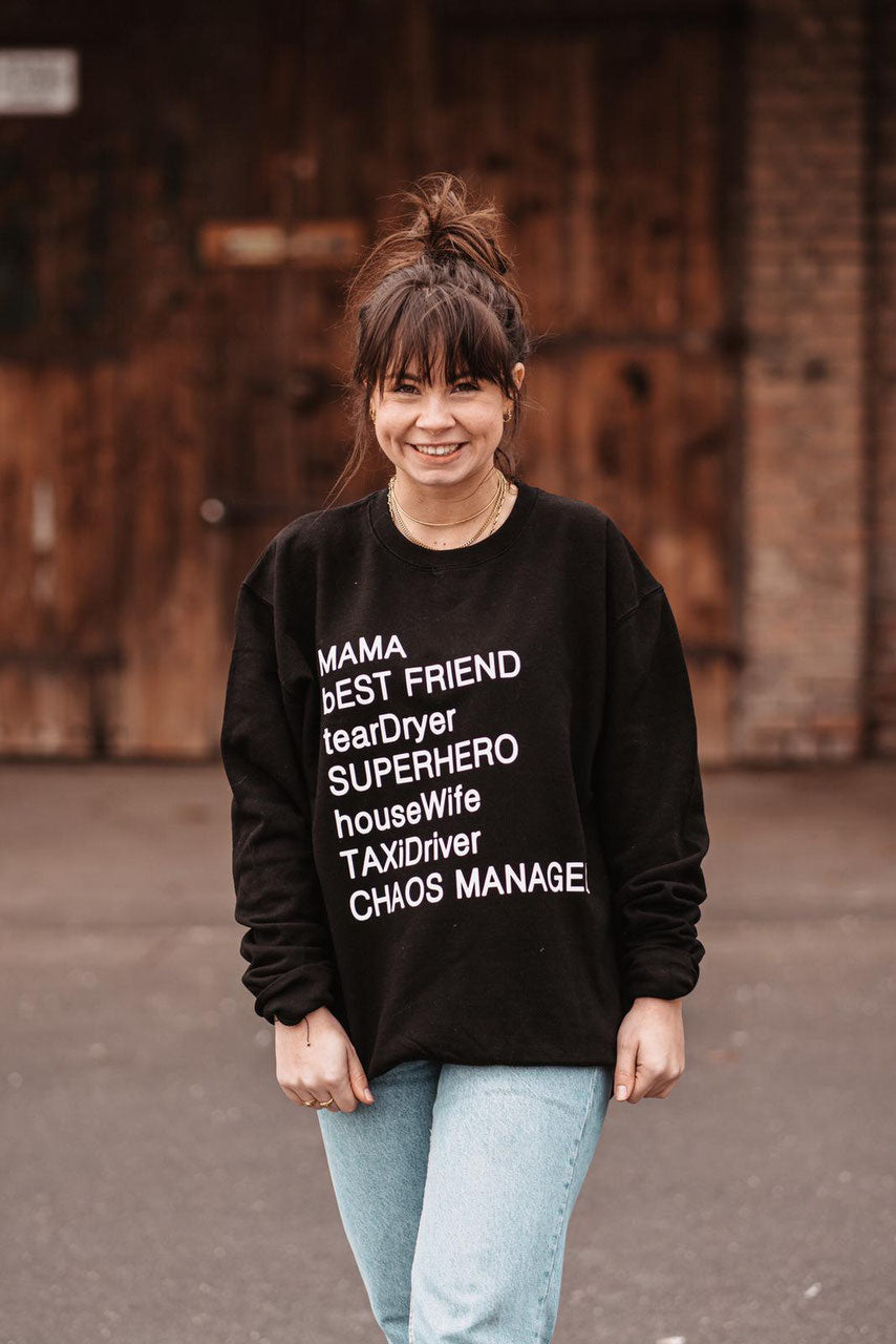 BASIC SWEATER MAMA SUPERHERO