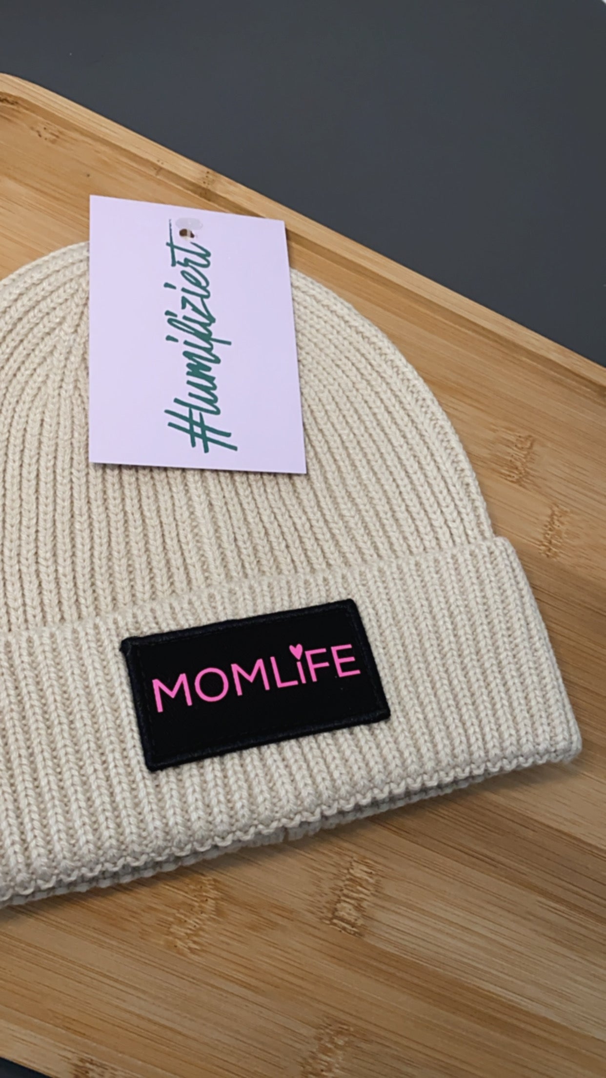 Mommy / Kids Strick-Beanie Label Up