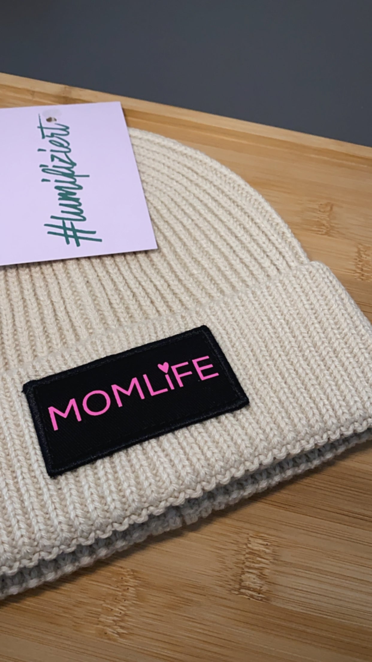 Mommy / Kids Strick-Beanie Label Up