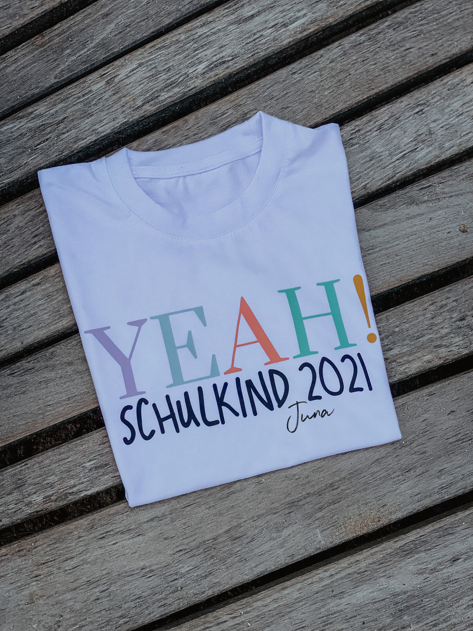 KIDS BASIC T-SHIRT - YEAH! SCHULKIND - CANDY LETTERING