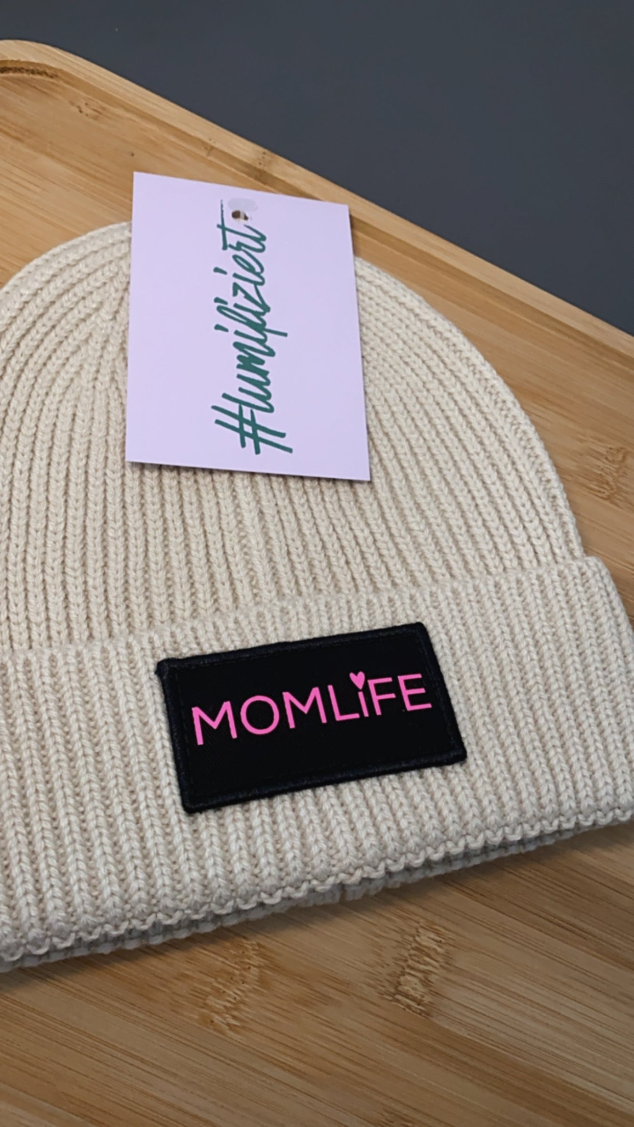 Mommy / Kids Strick-Beanie Label Up