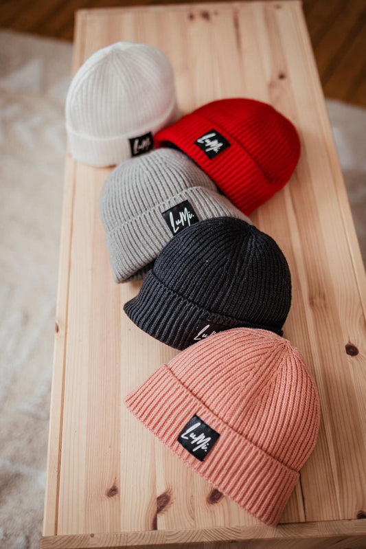 Mommy - Daddy - Kids Strick-Beanie RIBBED