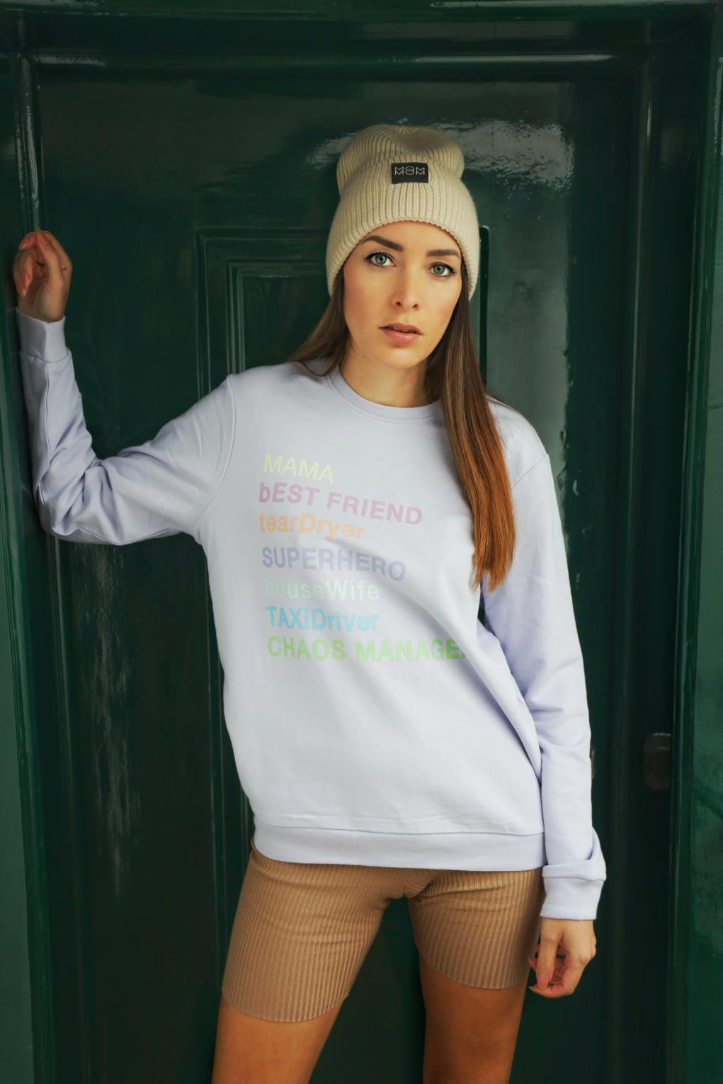 DAMEN SWEATER *MAMA SUPERHERO RAINBOW*